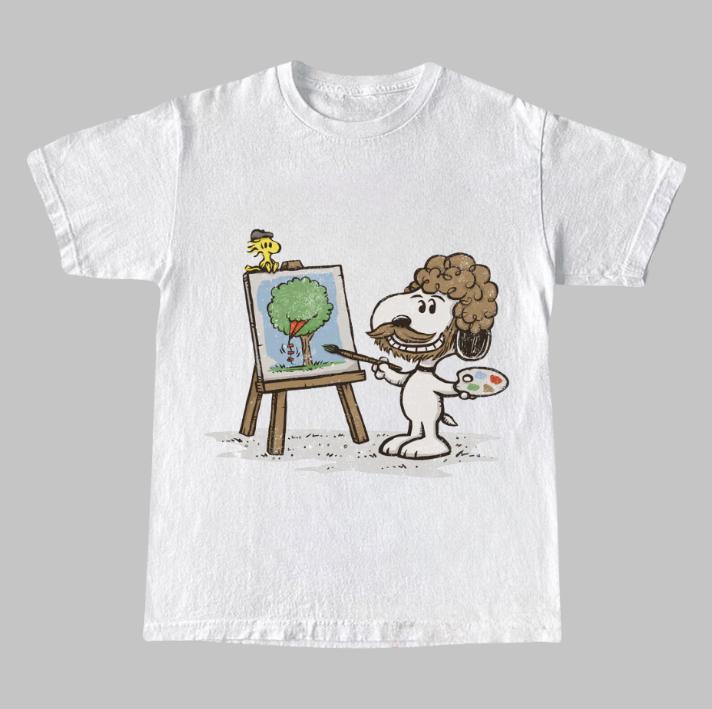 “Artistic Snoopy & Woodstock” Painter Cartoon Tee