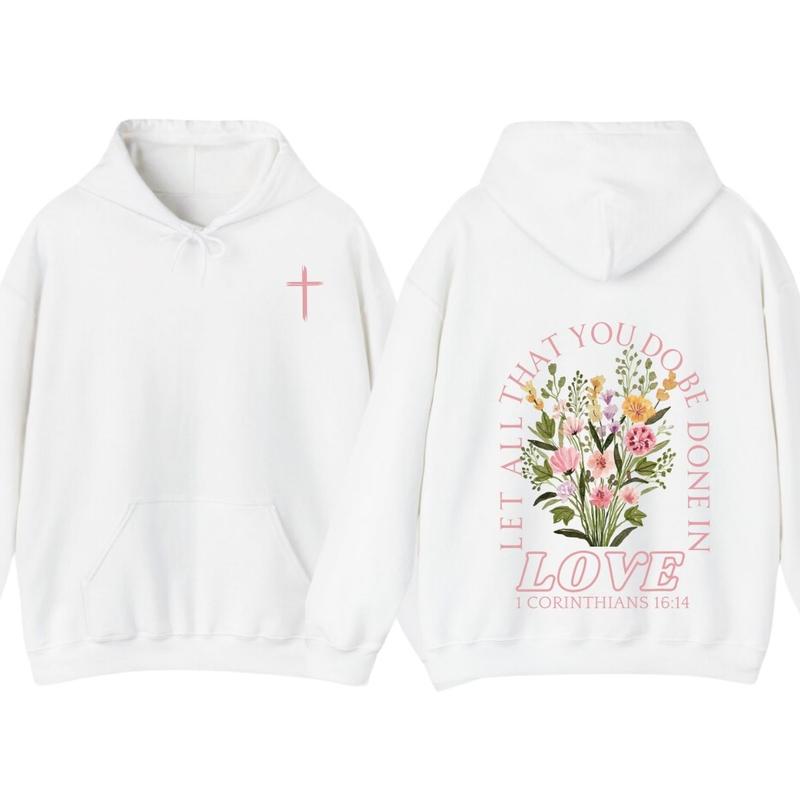 “Faith & Love Floral” Religious Scripture Hoodie