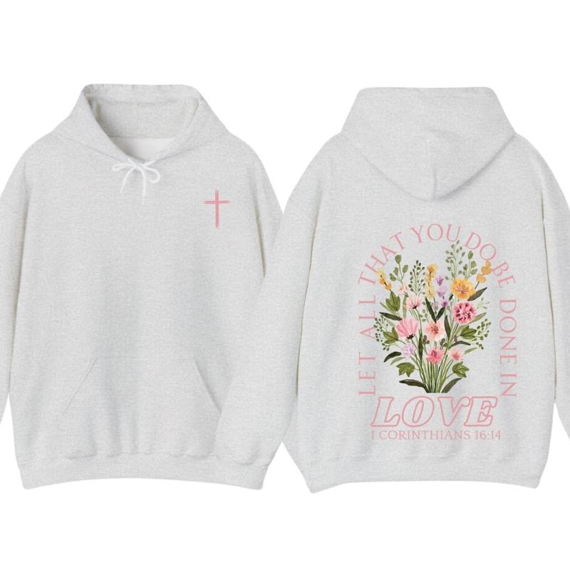 “Faith & Love Floral” Religious Scripture Hoodie