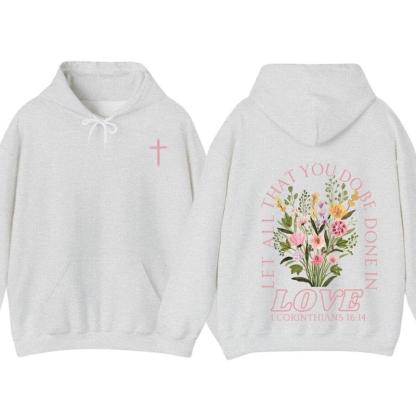 “Faith & Love Floral” Religious Scripture Hoodie