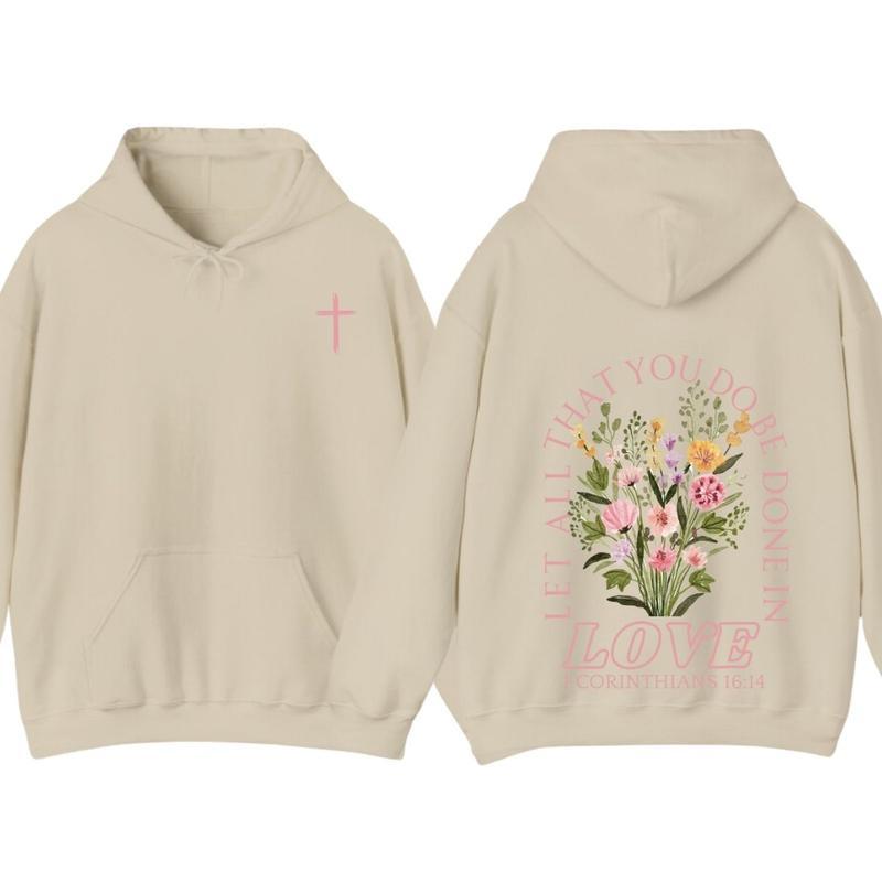 “Faith & Love Floral” Religious Scripture Hoodie