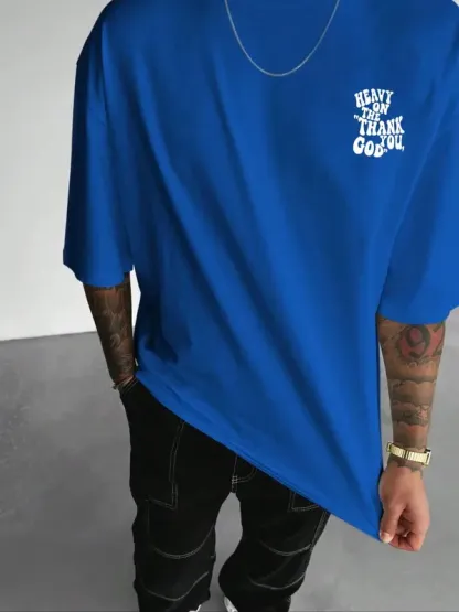 “Faith & Flair” Heavy Thank You God Oversized Tee