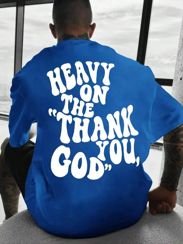 “Faith & Flair” Heavy Thank You God Oversized Tee