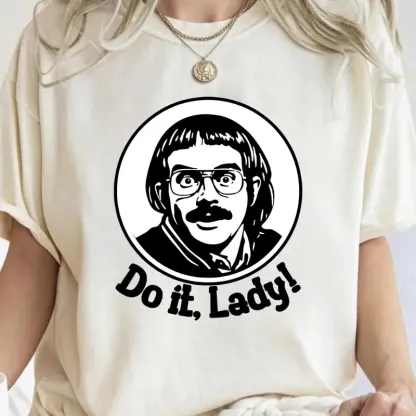"Fun - filled 'Do it, Lady!' Graphic Tee"