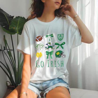 “College Team Spirit” Sporty Bow Graphic Tee
