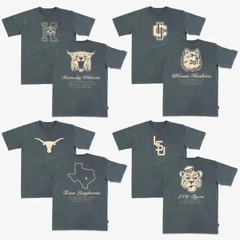 “Full NCAA Teams” Vintage Washed College Sports Tee Collection | All University Squads
