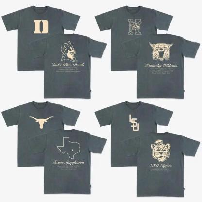 “Full NCAA Teams” Vintage Washed College Sports Tee Collection | All University Squads