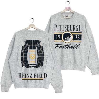 “NFL Stadium & City” Retro Gray Crewneck Sweatshirts
