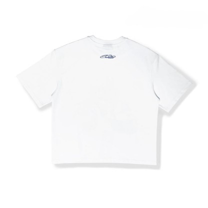 “American Football Player Action” White Crewneck Tee