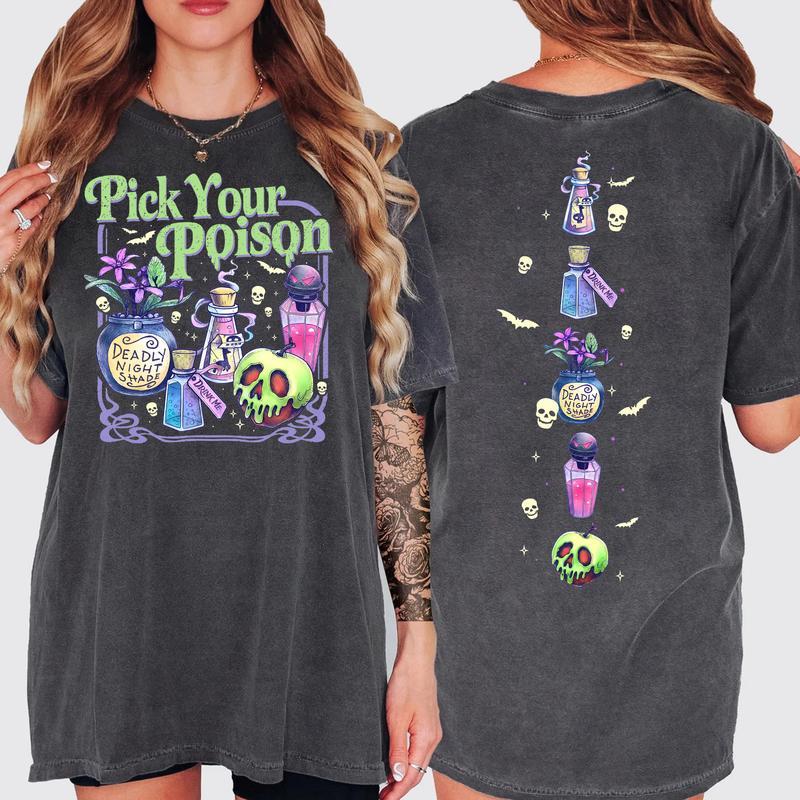 “Pick Your Poison” Halloween Mystic Oversized Tees (Multi - Color)