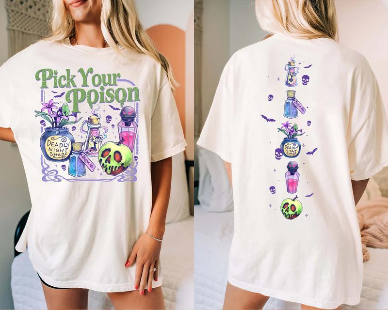 “Pick Your Poison” Halloween Mystic Oversized Tees (Multi - Color)