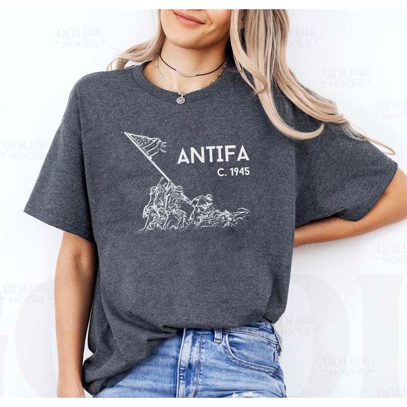 Antifa C.1945 Graphic Apparel - Anti-Fascist WWII Inspired Sweatshirt & Tee