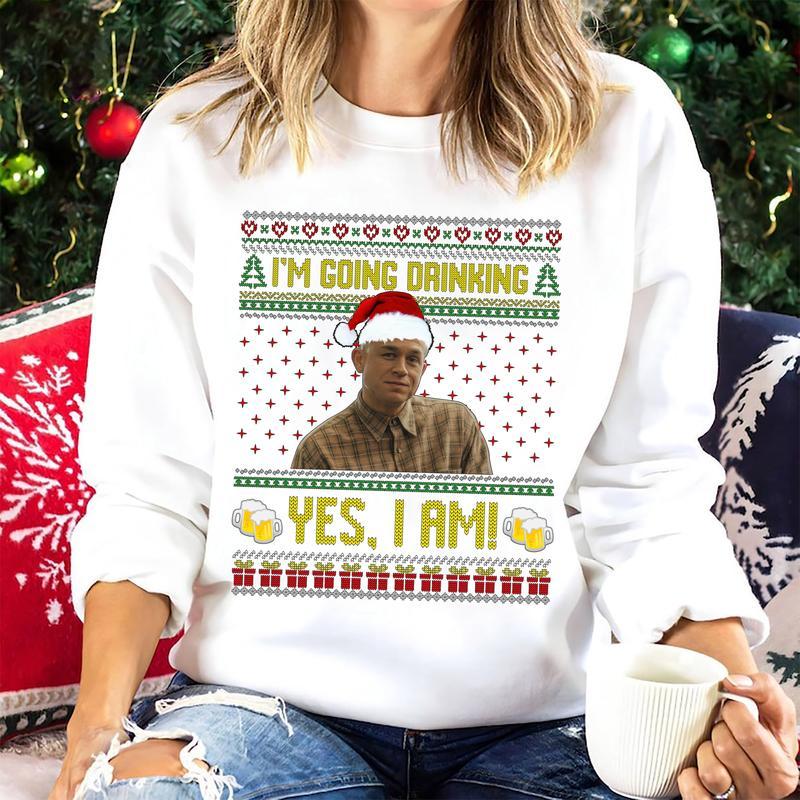 Frosty the Snowman Retro Christmas Sweatshirt - Character Group & Sleeve Print Holiday Apparel