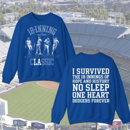 18-Inning Classic Baseball Apparel - Dodgers Fan Tribute Shirt, Crewneck, Hoodie