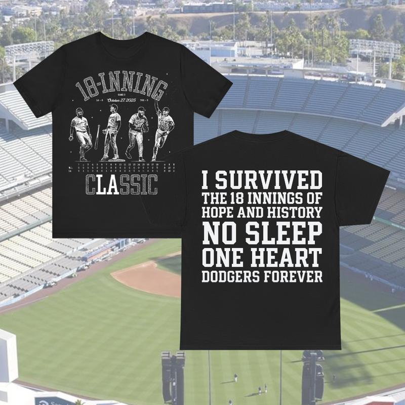 18-Inning Classic Baseball Apparel - Dodgers Fan Tribute Shirt, Crewneck, Hoodie