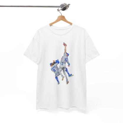 Baseball Double Play Highlight Tee - Retro Athletic Graphic T-Shirt Collection