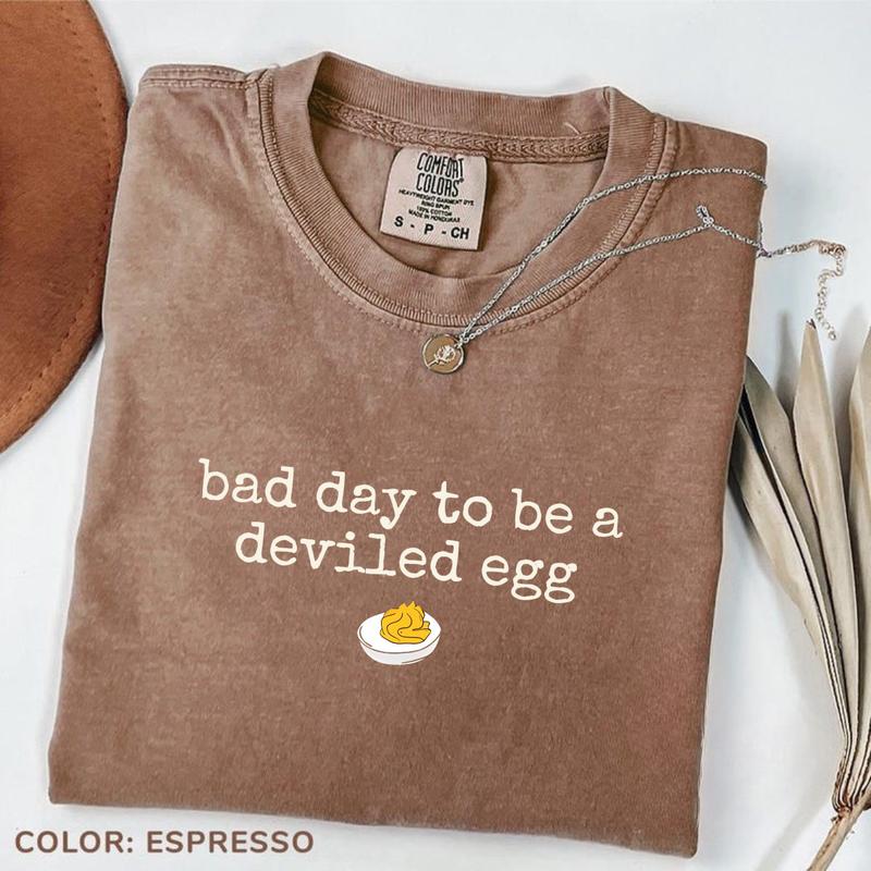 Bad Day To Be A Deviled Egg Funny Thanksgiving Dinner T-shirt