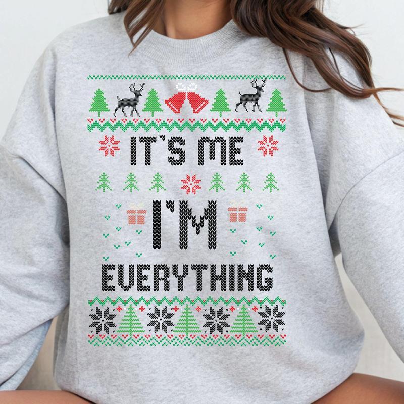 Couple Matching Christmas Sweatshirt - “Everything I Want” Interactive Holiday Apparel