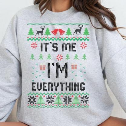Couple Matching Christmas Sweatshirt - “Everything I Want” Interactive Holiday Apparel