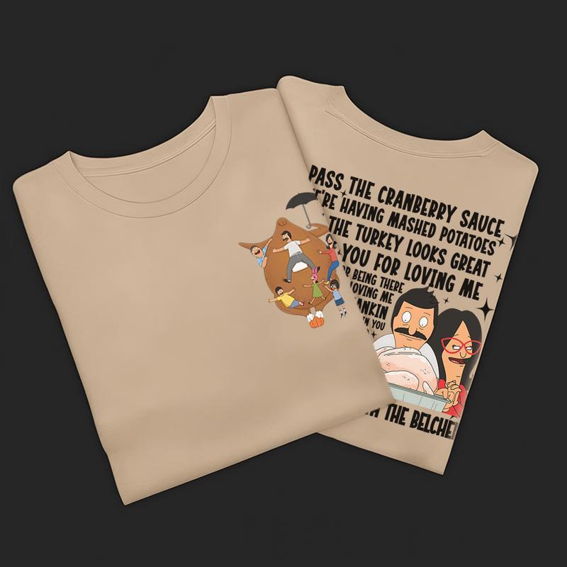 Bob's Burgers Thanksgiving Song Apparel - Humorous Animation-Inspired Holiday Sweatshirt & Tee