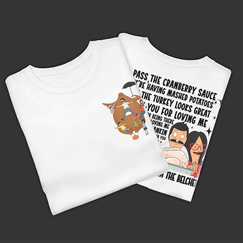 Bob's Burgers Thanksgiving Song Apparel - Humorous Animation-Inspired Holiday Sweatshirt & Tee
