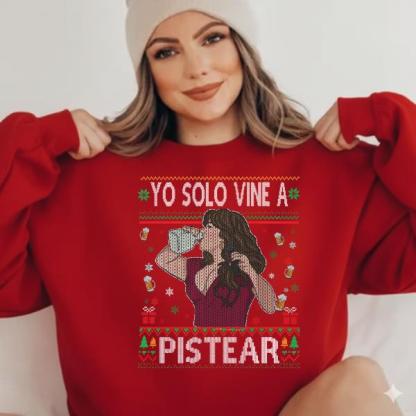 Jenni Rivera “Pistear” Christmas Sweatshirt - Latin Music-Inspired Festive Apparel