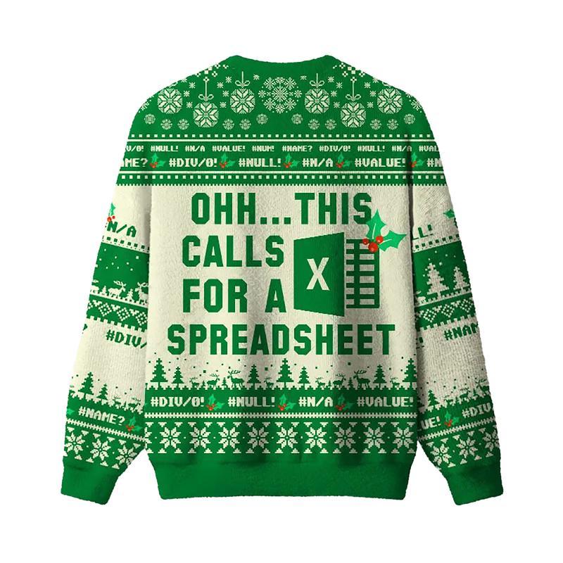 Office Geek Christmas Ugly Sweater - Excel/PowerPoint/Word Themed Festive Apparel