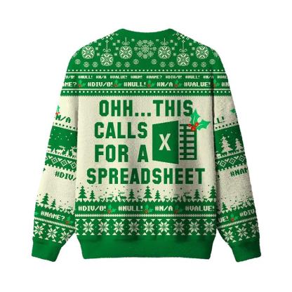 Office Geek Christmas Ugly Sweater - Excel/PowerPoint/Word Themed Festive Apparel