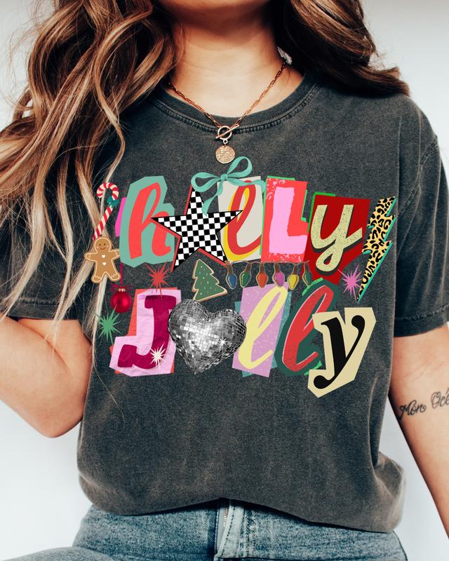 Y2K Preppy Collage Graphic Tees – Retro Coquette Trendy Apparel (Faith & Holiday Styles)