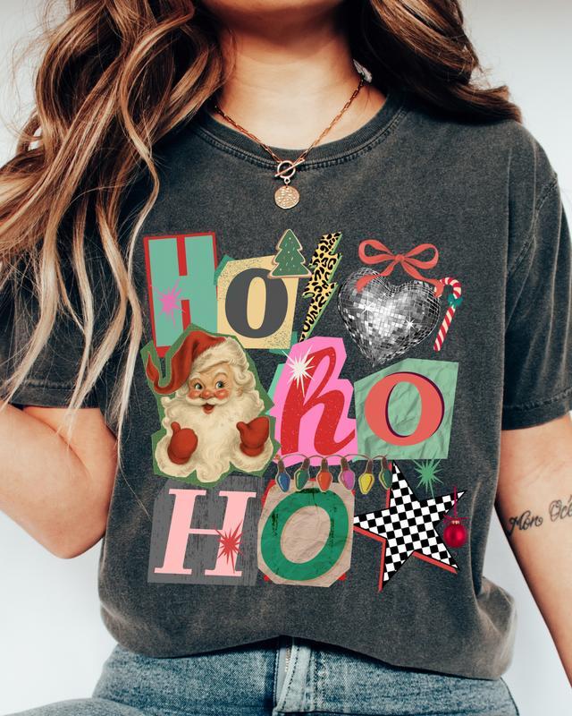 Y2K Preppy Collage Graphic Tees – Retro Coquette Trendy Apparel (Faith & Holiday Styles)