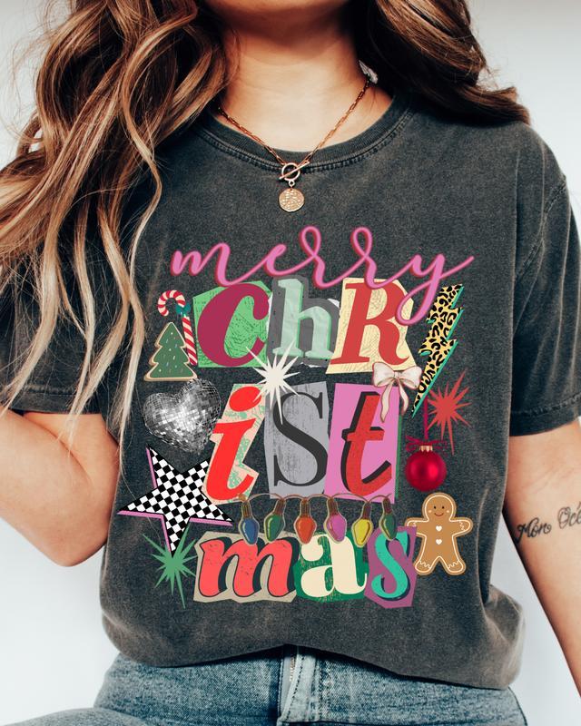 Y2K Preppy Collage Graphic Tees – Retro Coquette Trendy Apparel (Faith & Holiday Styles)