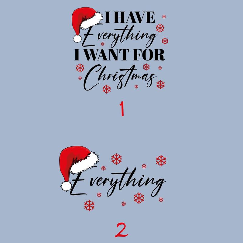 "I Have Everything I Want For Christmas" Couple Matching Christmas Sweatshirts