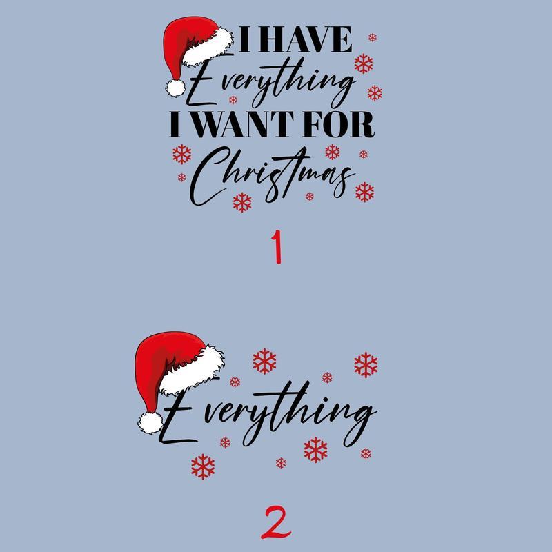 "I Have Everything I Want For Christmas" Couple Matching Christmas Sweatshirts