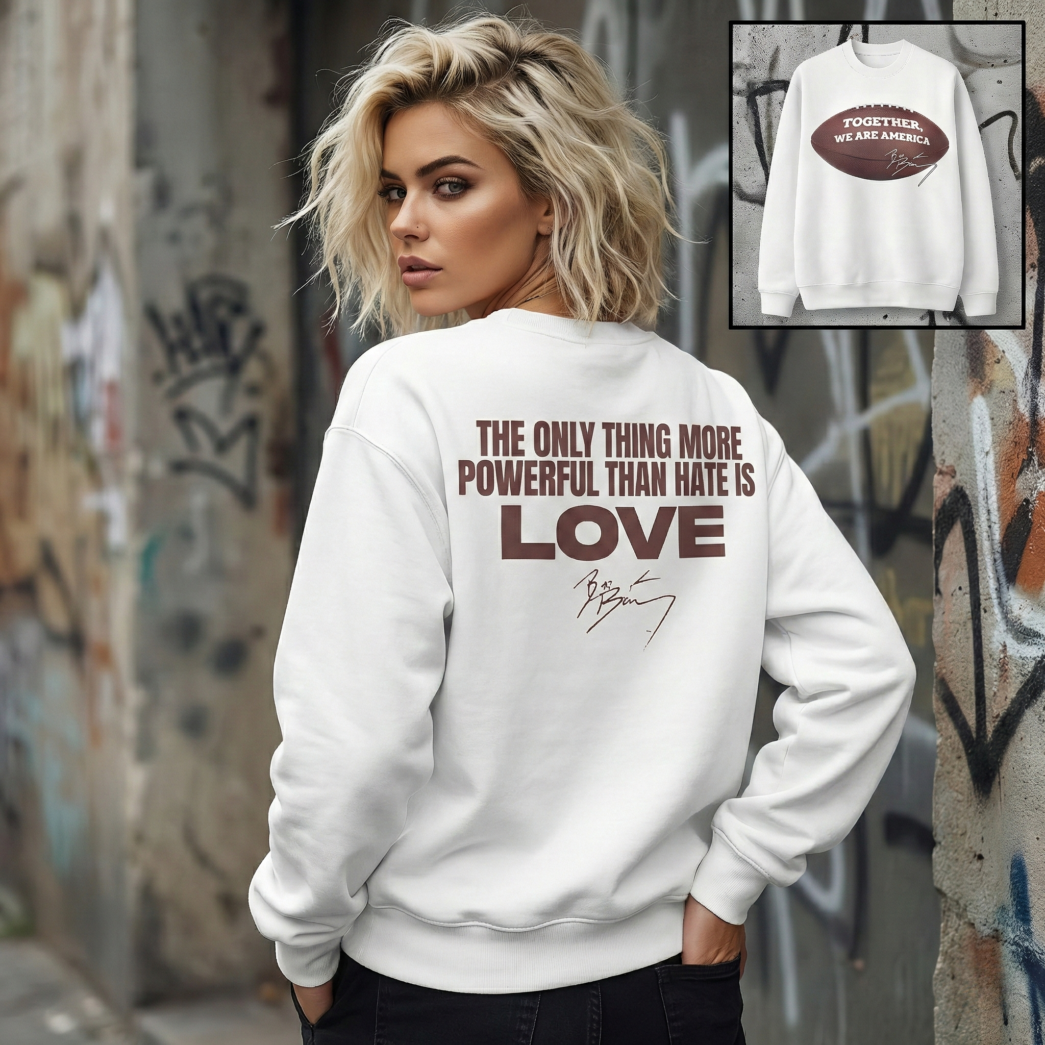 "Together We Are America" Tribute Hoodie - Bad Benito Halftime Show Commemorative Merch