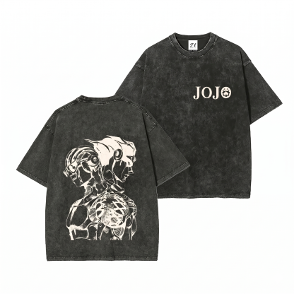 JoJo's Bizarre Adventure "Star Platinum & Stone Free" Graphic Streetwear T-Shirt