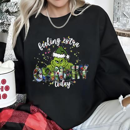 Christmas Movie Character Print Sweatshirt