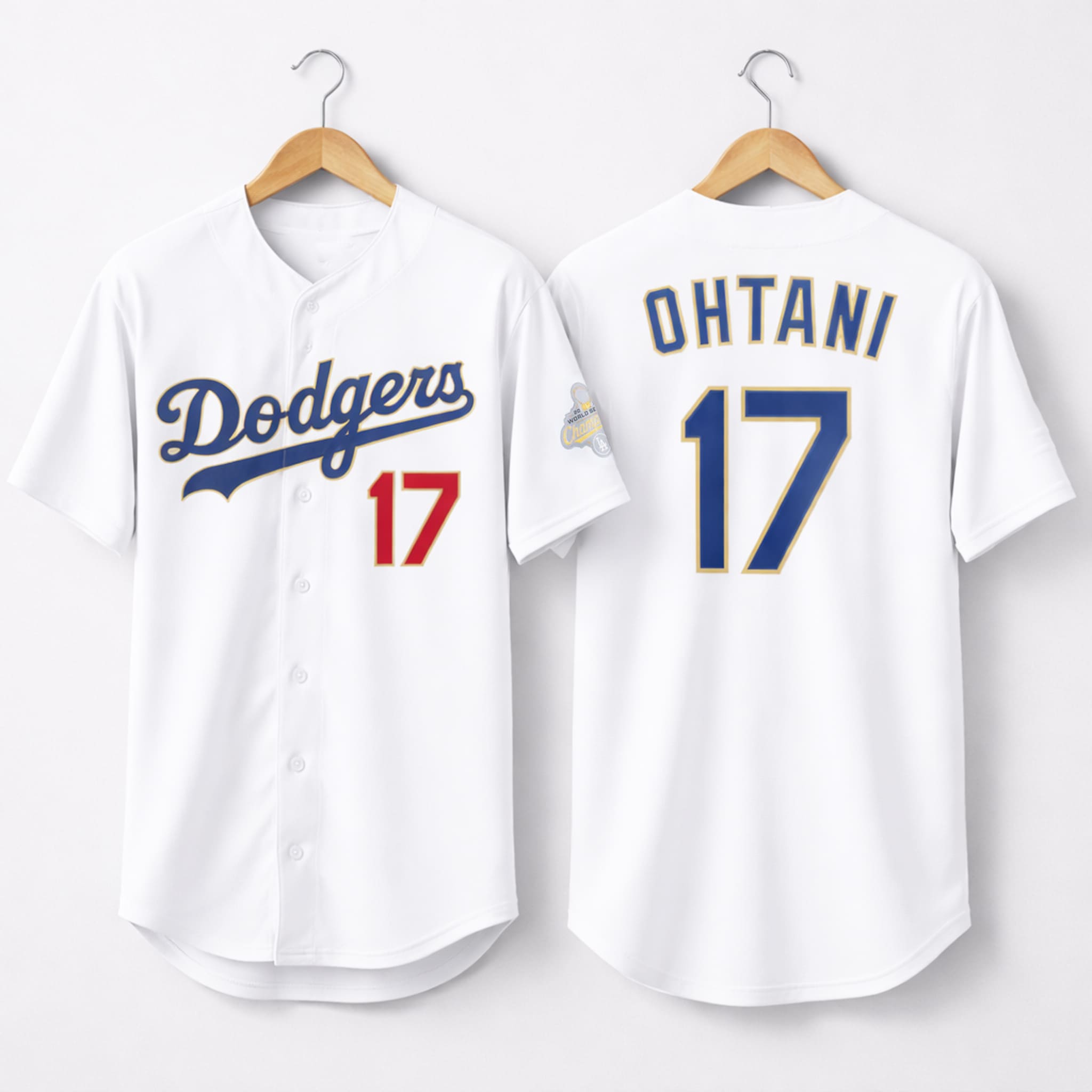 Ohtani #17 Dodgers World Series Champions Gold Edition Jersey
