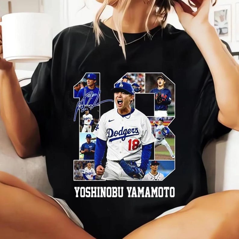 Yoshinobu Yamamoto “18” Baseball Tribute Apparel - Oversized Tee & Sweatshirt Collection