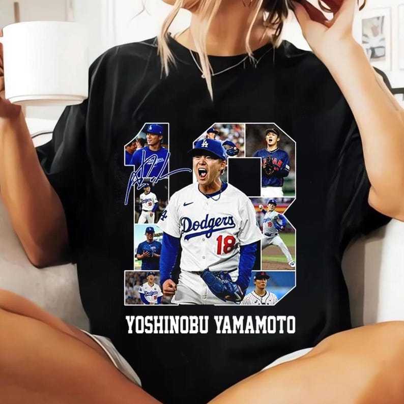 Yoshinobu Yamamoto “18” Baseball Tribute Apparel - Oversized Tee & Sweatshirt Collection