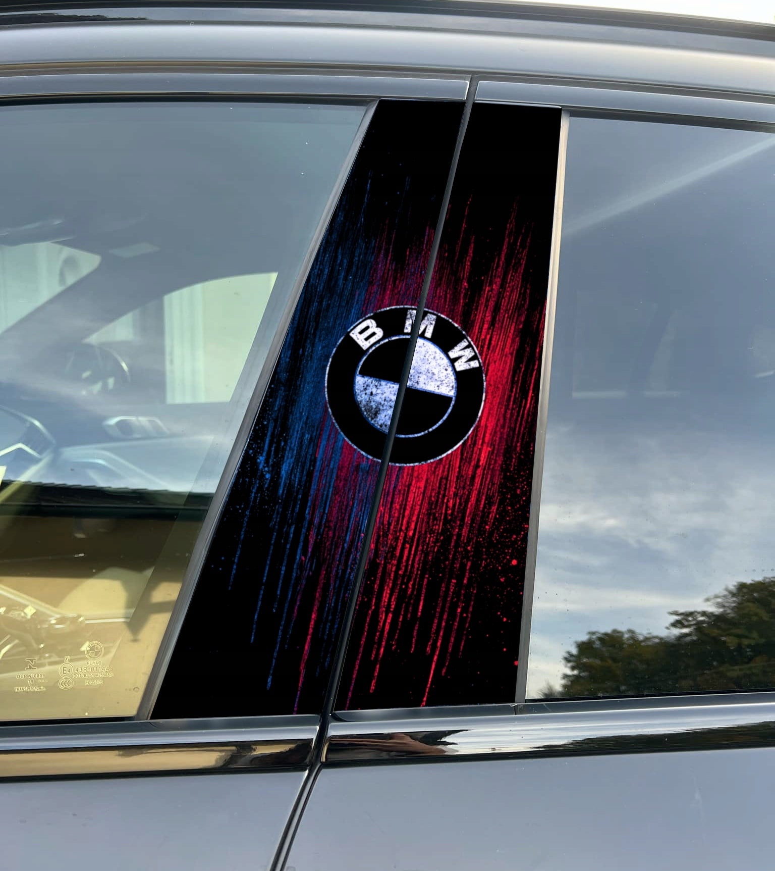 BMW Car Pillar Wrap - Premium Vinyl B-Pillar Decal, Universal Fit
