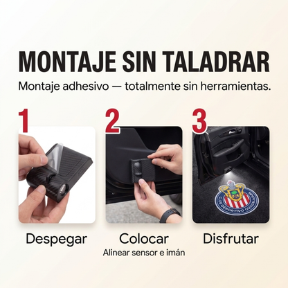 Wireless LED Car Door Projector for Liga MX Fans