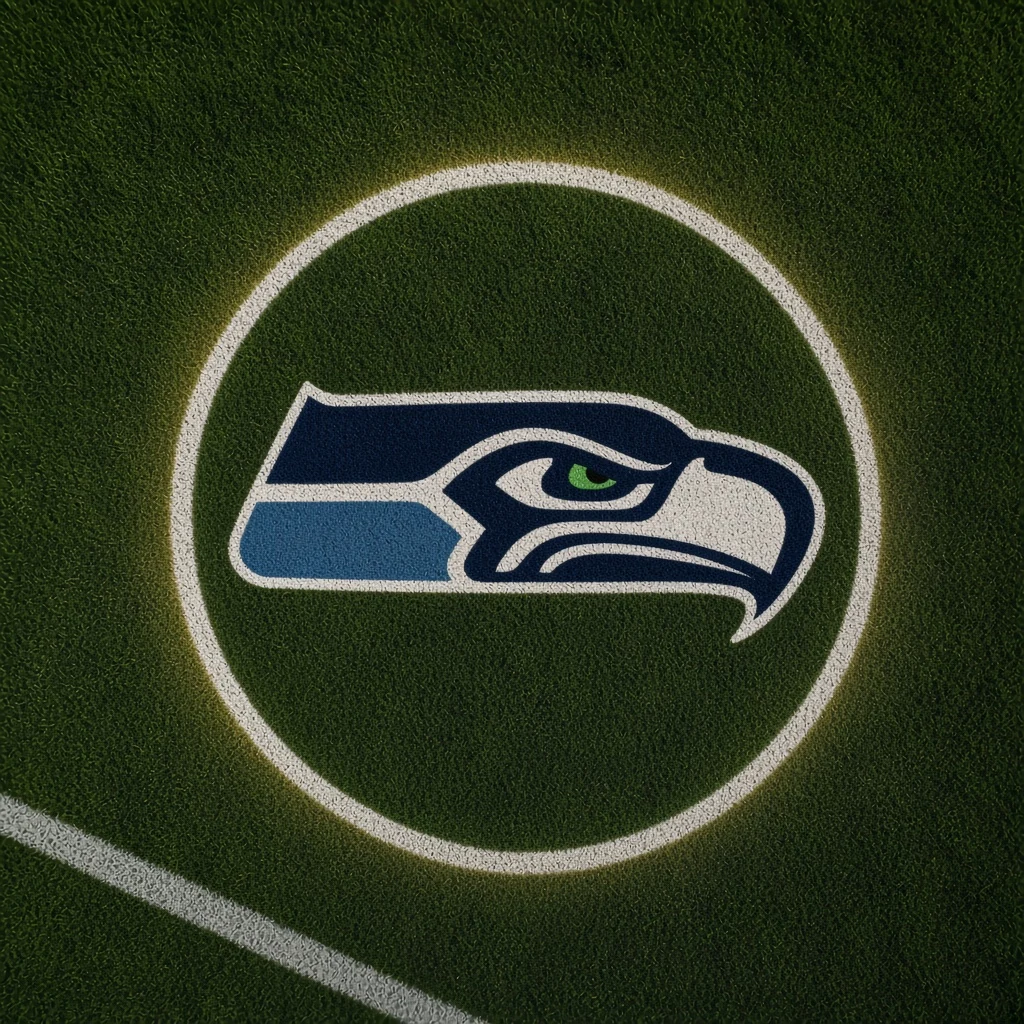 Seattle Seahawks Football Car Door Projector Light grass scene