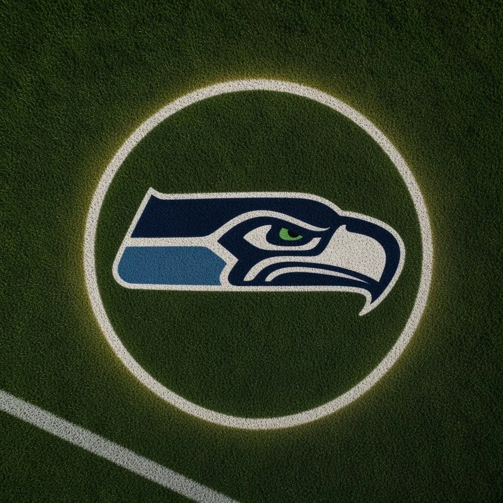 Seattle Seahawks Football Car Door Projector Light grass scene