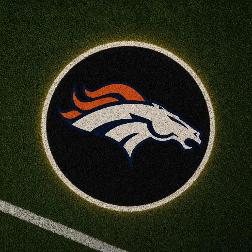 Denver Broncos Football Car Door Projector Light grass scene