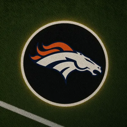 Denver Broncos Football Car Door Projector Light grass scene
