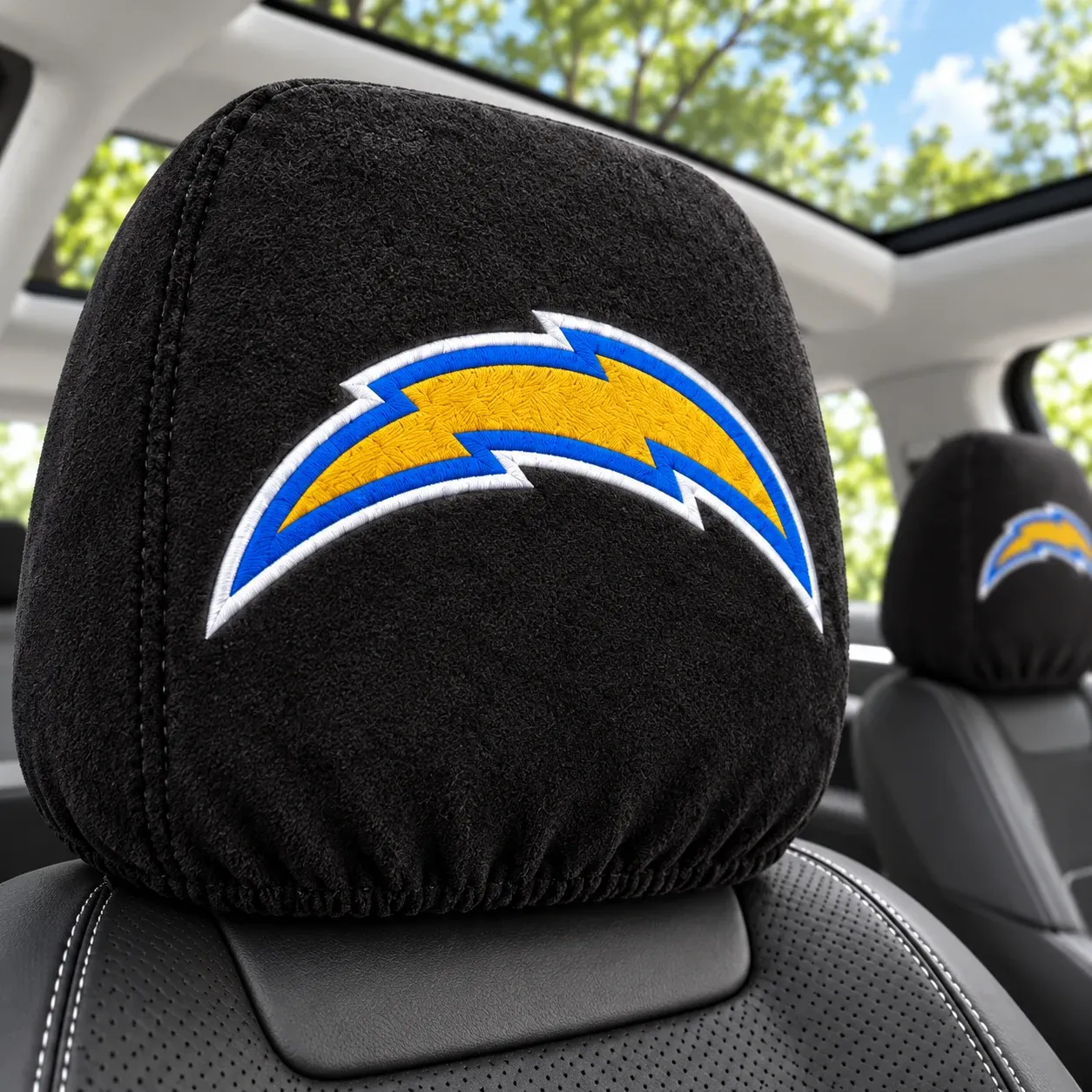 Los Angeles Chargers Football Car Headrest Covers - view 2