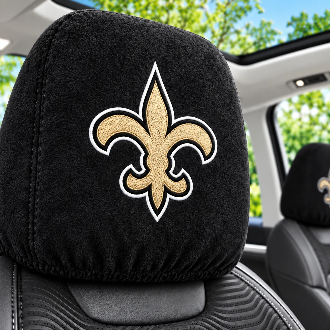 New Orleans Saints Football Car Headrest Covers - view 2