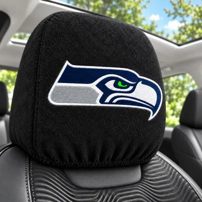 Seattle Seahawks Football Car Headrest Covers - view 2