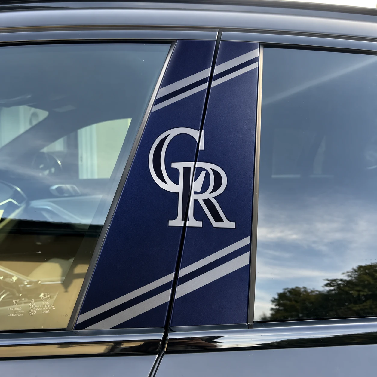 Colorado Rockies Car Pillar Wrap - Universal Fit