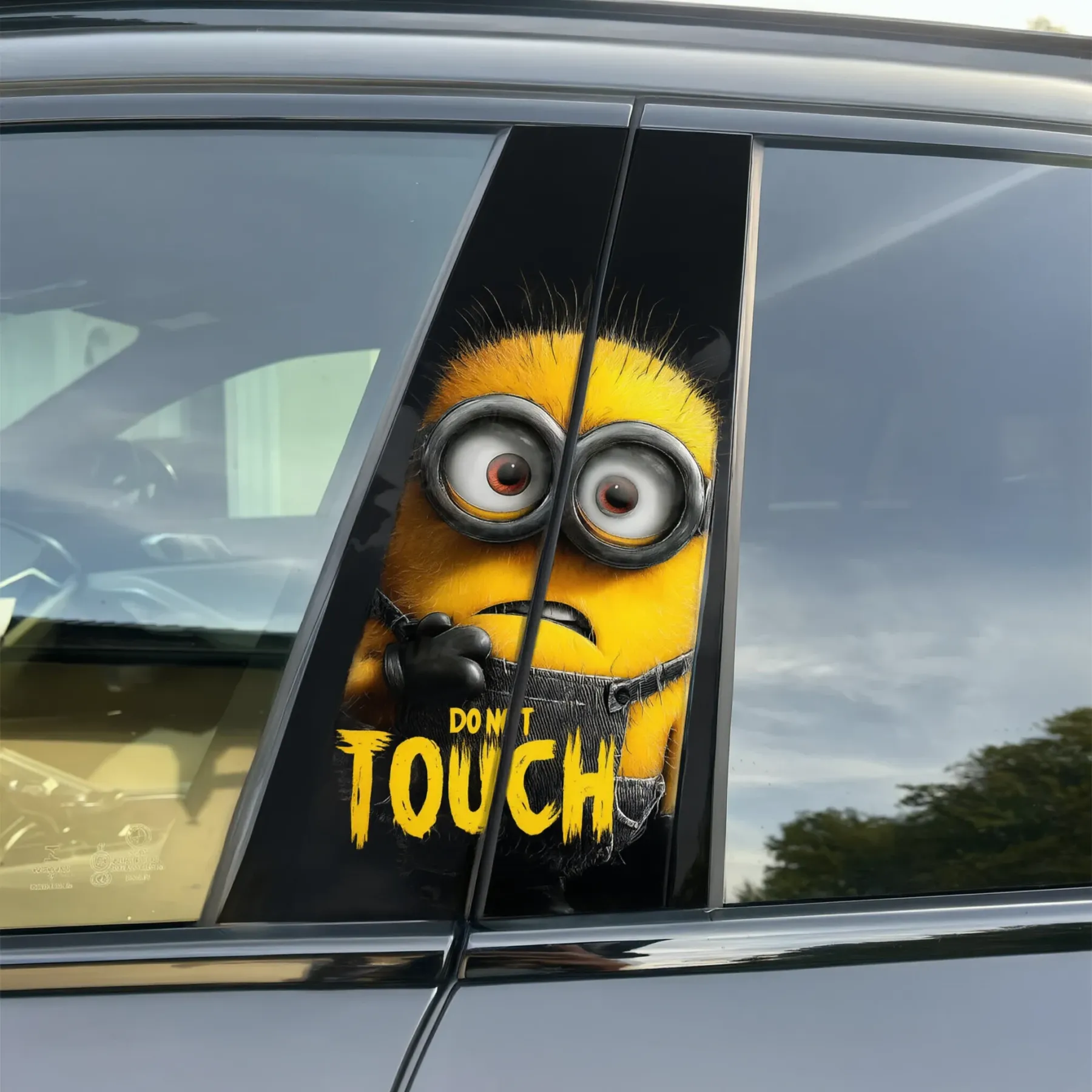 Minion Don't Touch - Car pillar sticker